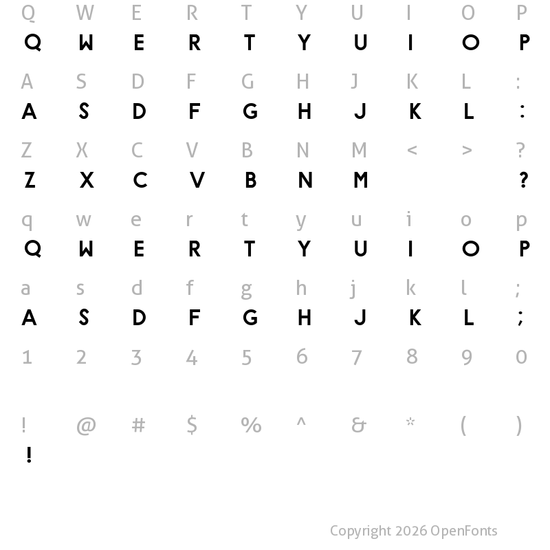 Character Map of HYPE Regular