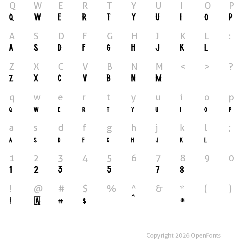 Character Map of Hypebeast Regular