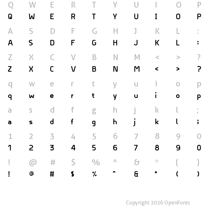 Character Map of Hyperjump ExtraBold