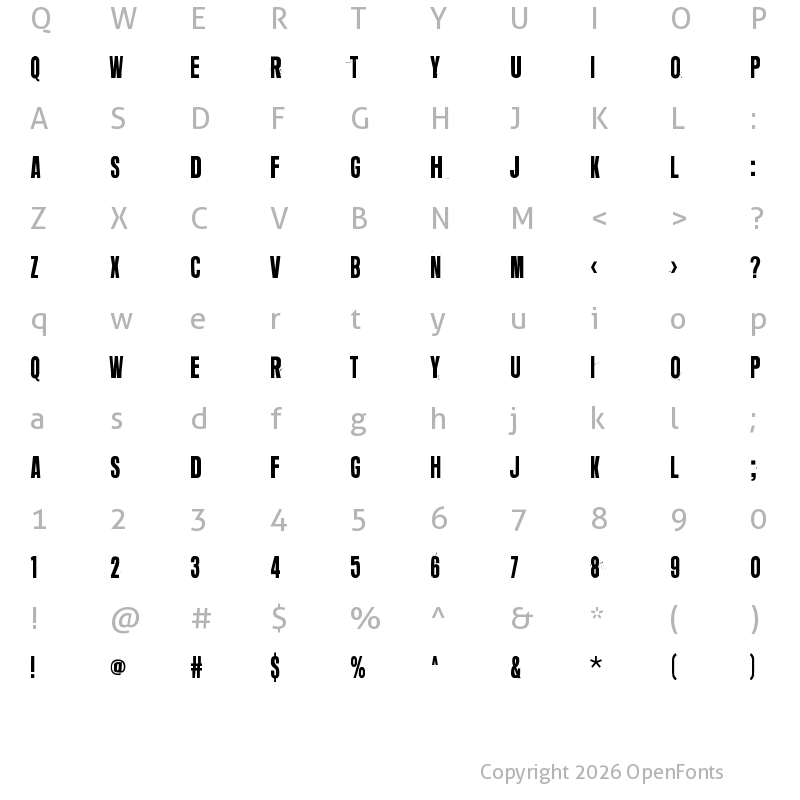 Character Map of Hypothetical moon of Mercury Regular