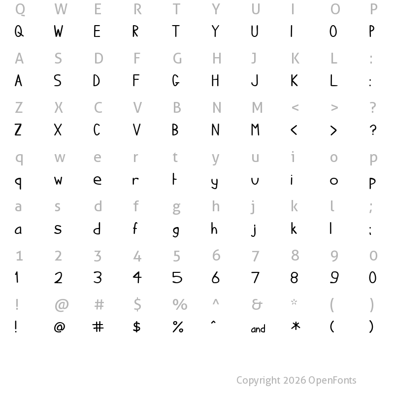 Character Map of I hate Comic Sans Regular