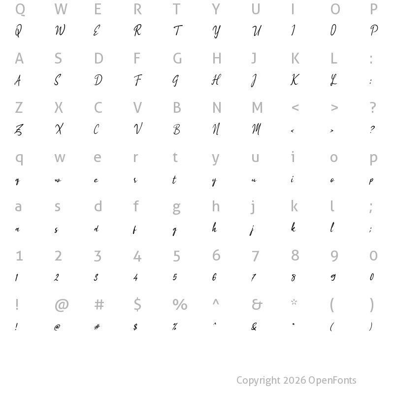 Character Map of i Indah Sekali Regular