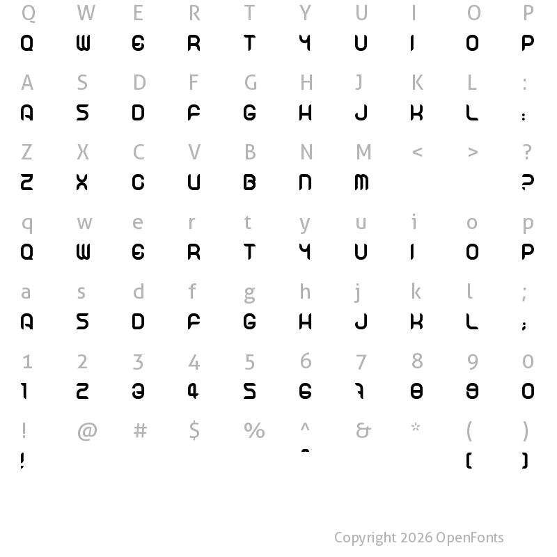Character Map of ibiscus Regular