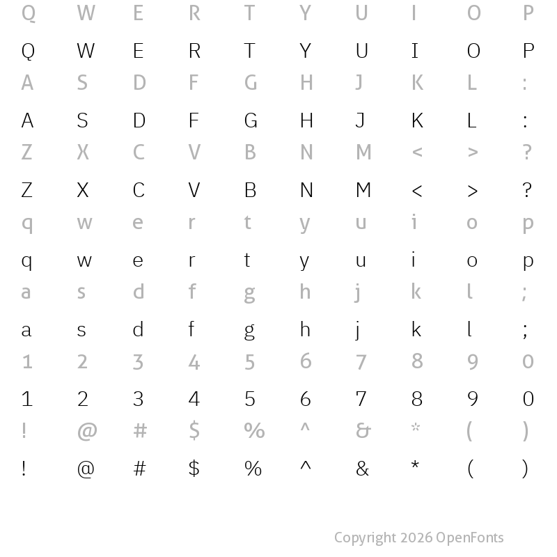 Character Map of IBM Plex Sans Arabic Light