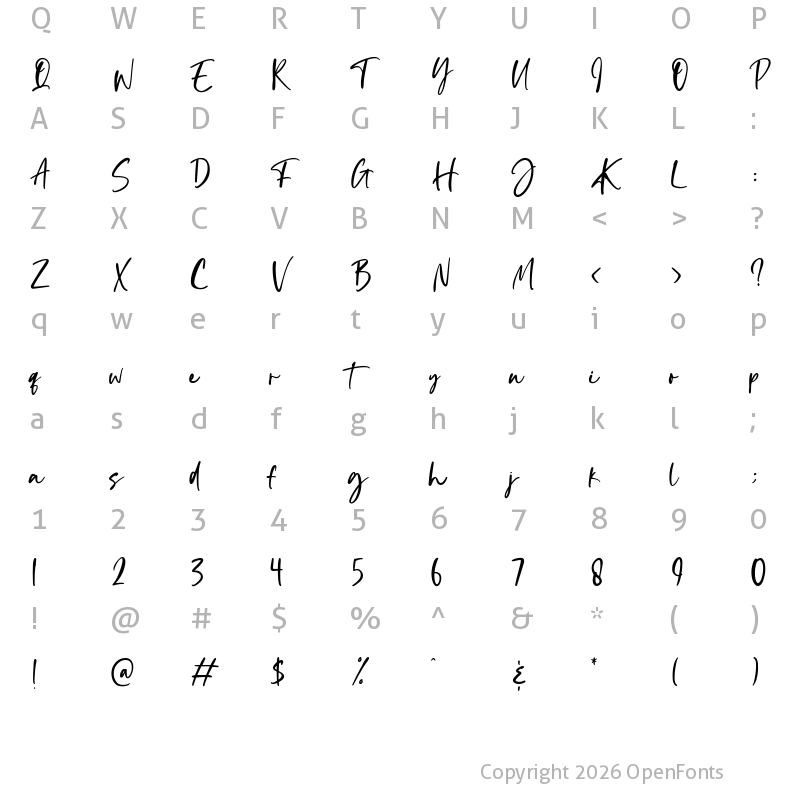Character Map of Icelander Regular