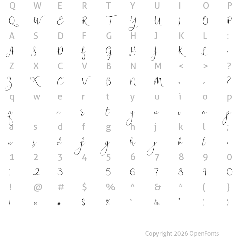 Character Map of iHeart it Regular