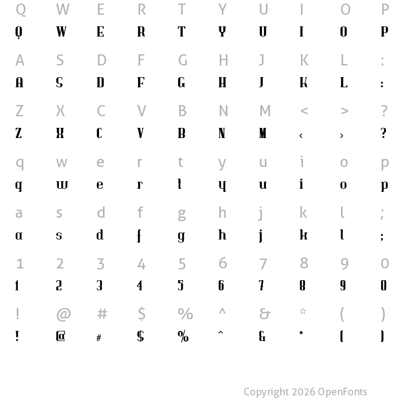Character Map of Immermann Regular