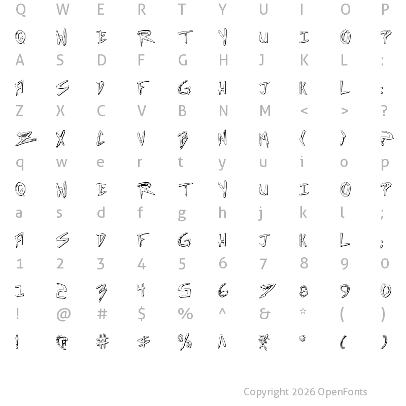 Character Map of Incubus Shadow Regular
