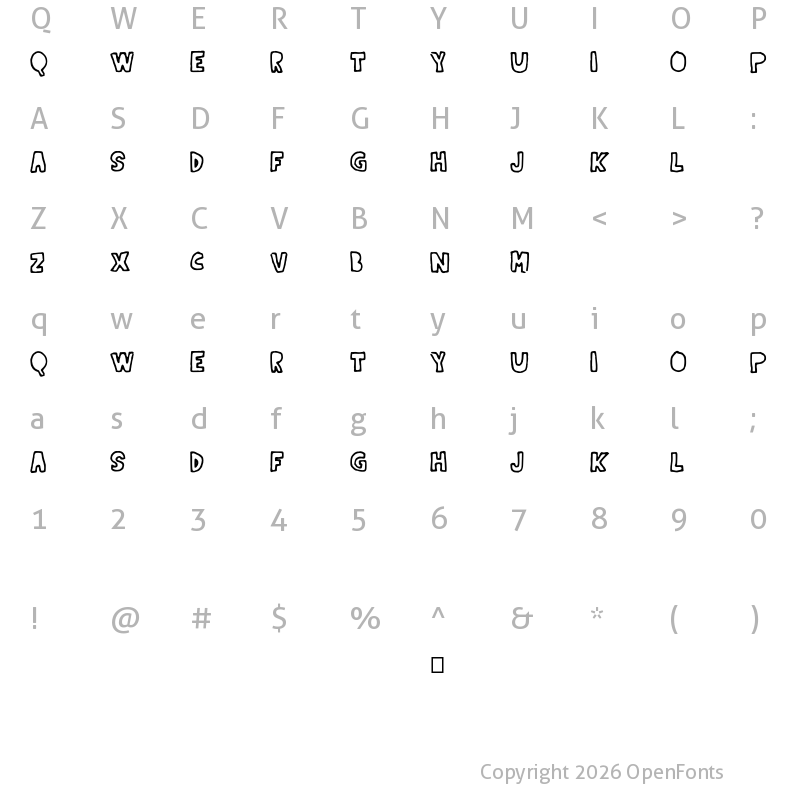 Character Map of IndernikGold Medium