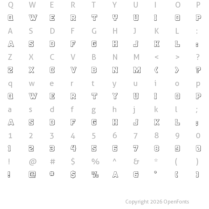 Character Map of Indian Steeds 3D Regular