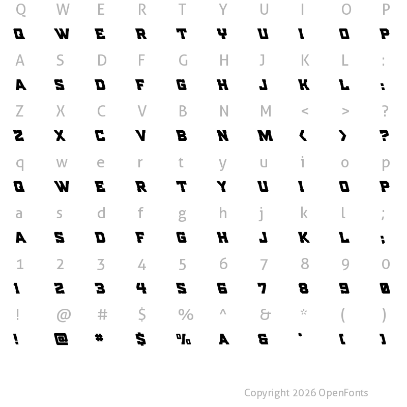 Character Map of Indian Steeds Super-Leftalic Regular