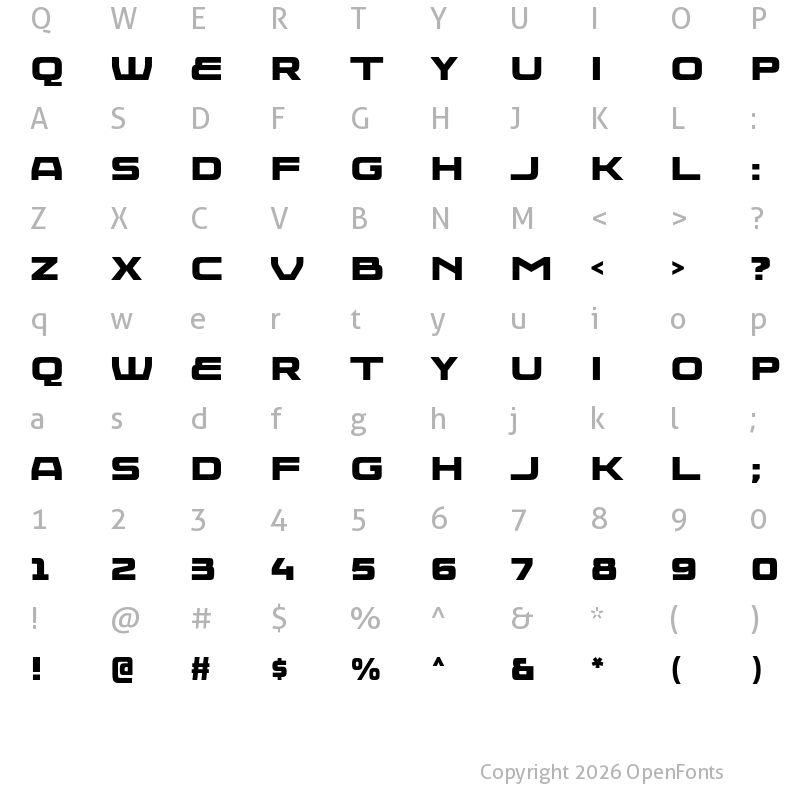 Character Map of Injekuta Black