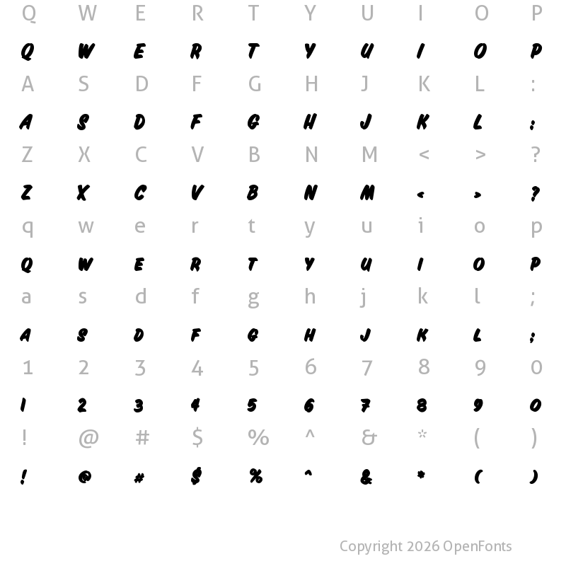 Character Map of Inkston W05 Casual Black