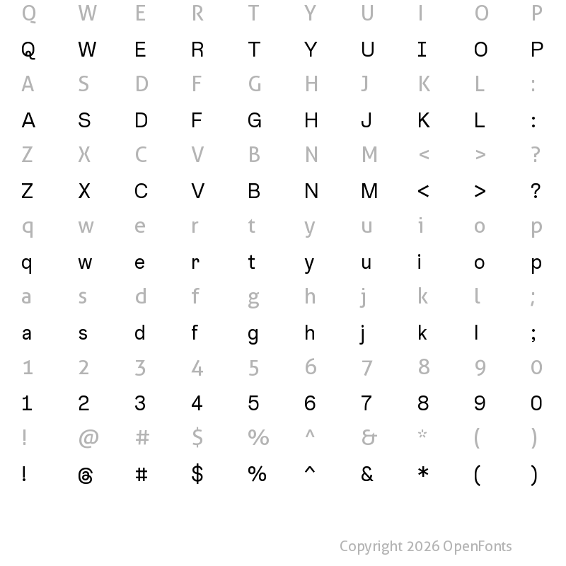 Character Map of Instagram Sans Regular