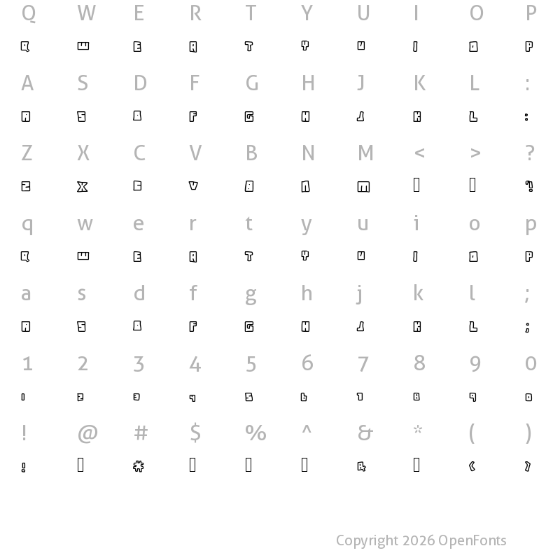 Character Map of instant access Medium