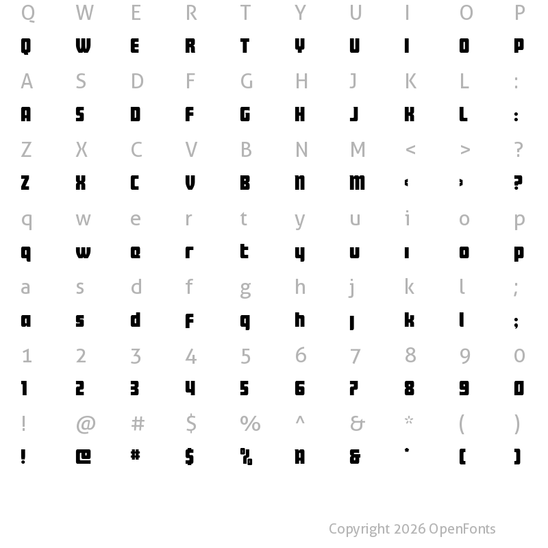 Character Map of Intrepid Spear LC Straight Regular