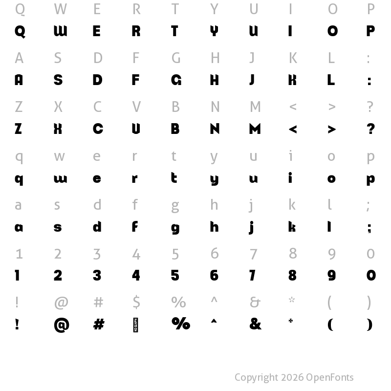 Character Map of Introvert Regular