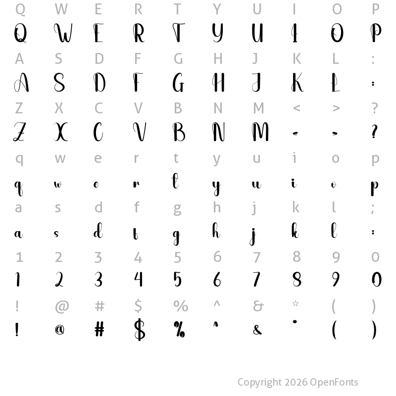 Character Map of Jackstone Regular