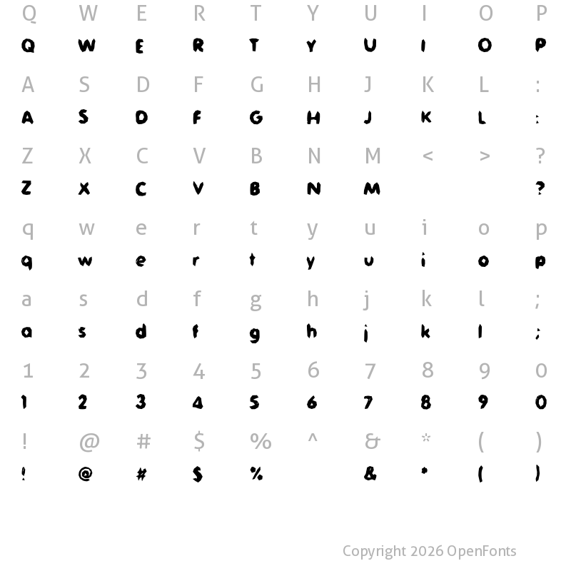 Character Map of Jaggersaurus Regular
