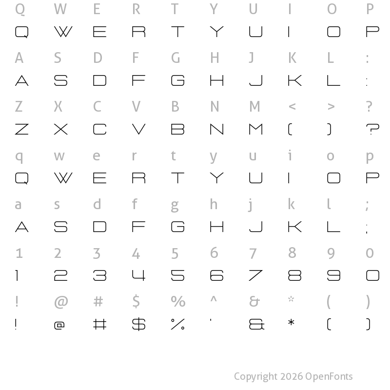 Character Map of Jasmine Laslo Regular