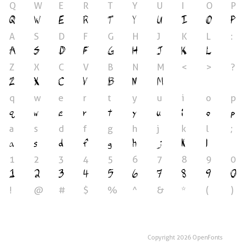 Character Map of jb_hell Regular