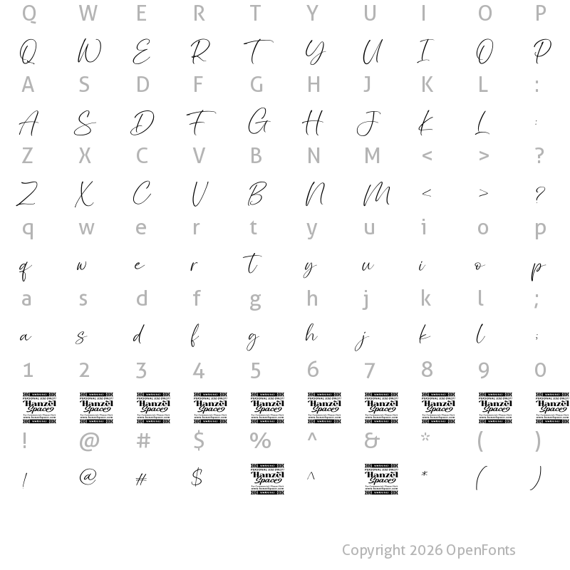 Character Map of Jellovy Switch Regular
