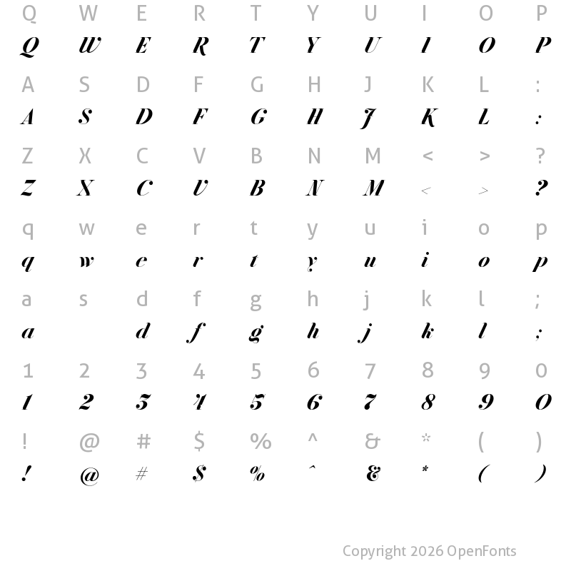 Character Map of jitzu-bold bold