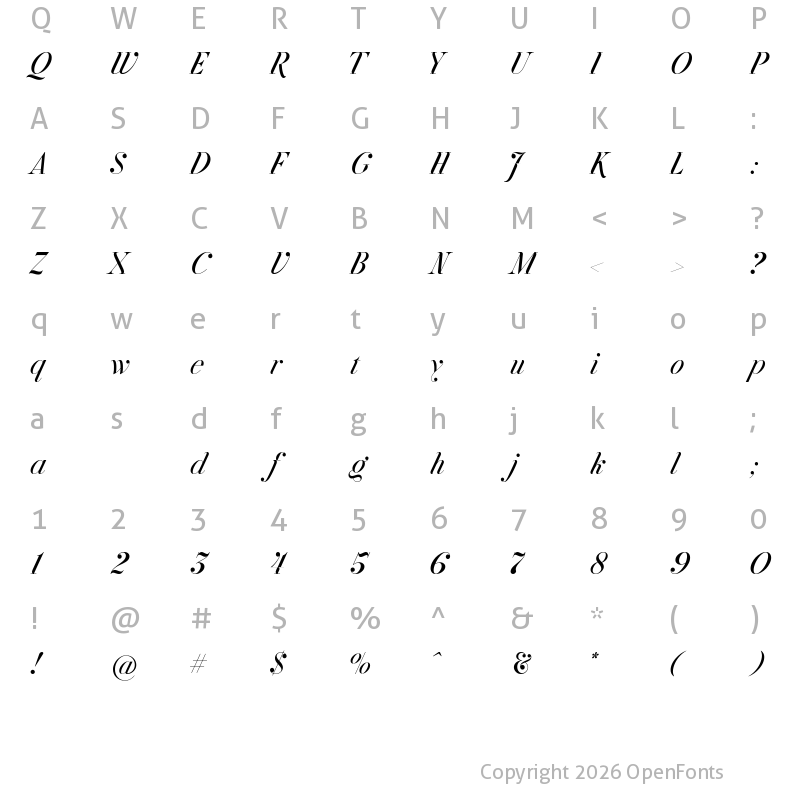Character Map of jitzu-regular regular