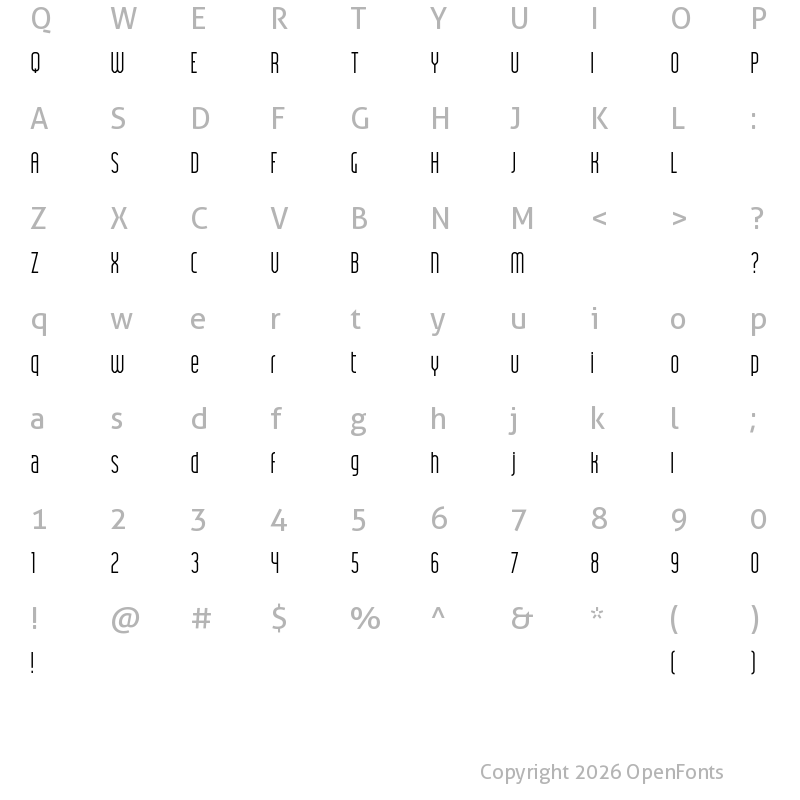 Character Map of JK Polar Demo Demo