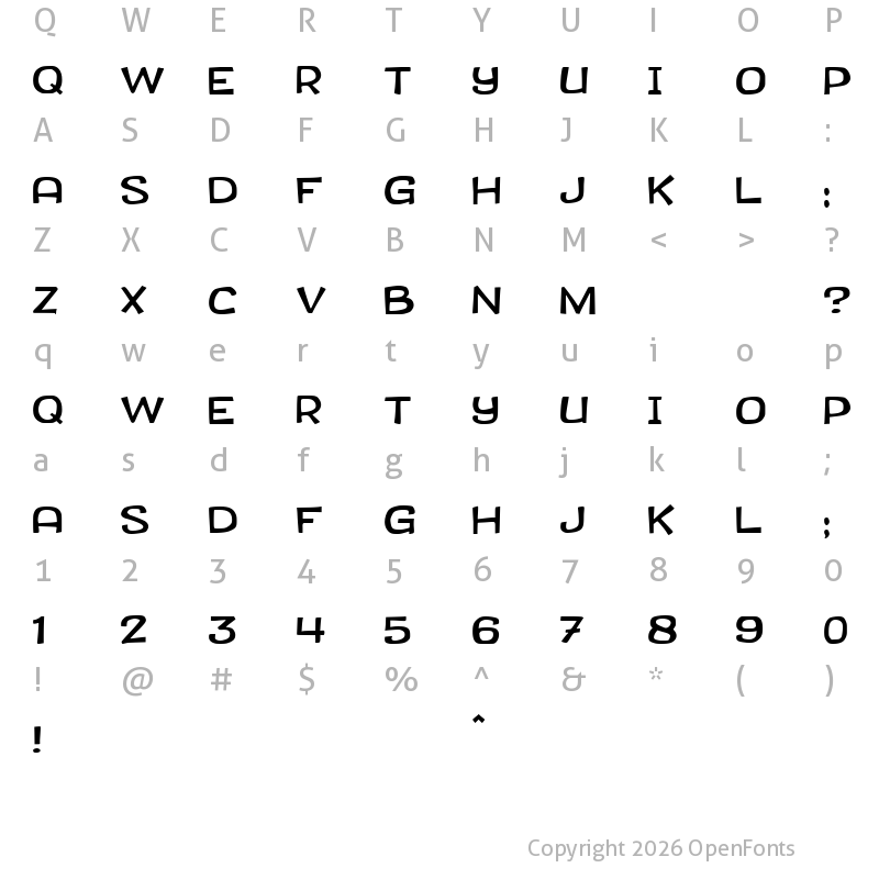 Character Map of JMH CANASTA Regular