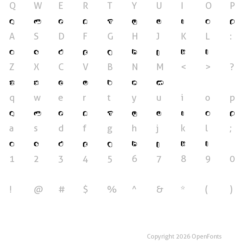 Character Map of Johanneke Pro Regular