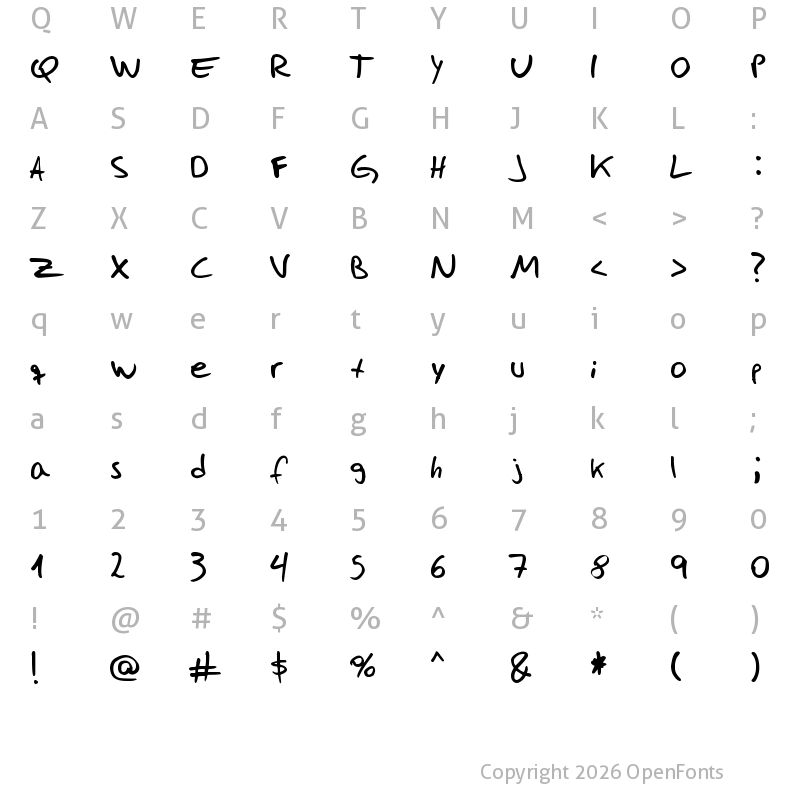 Character Map of Jose Fernandez Regular