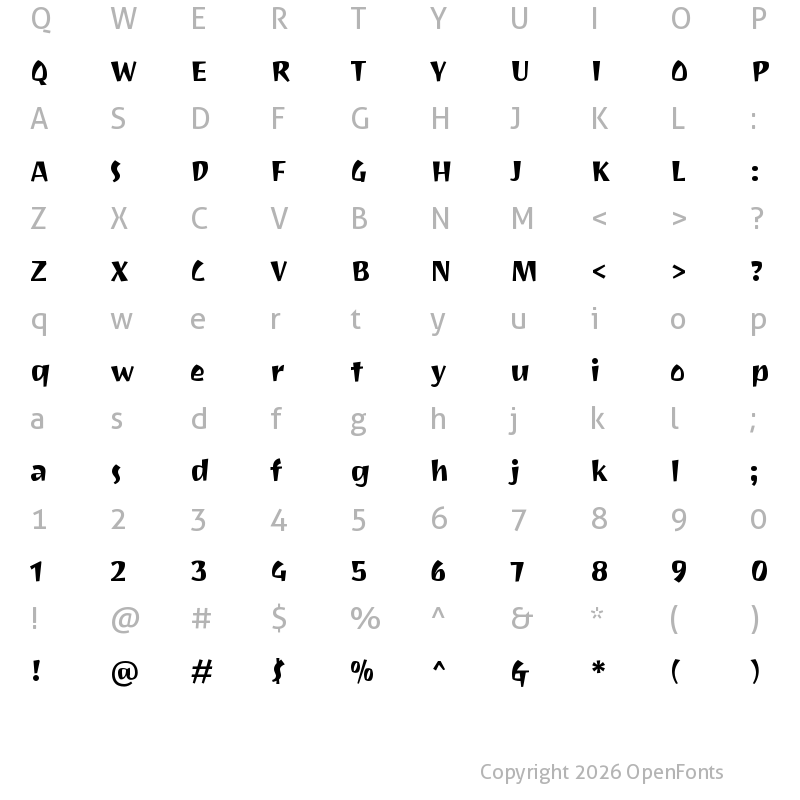 Character Map of Joti One Regular