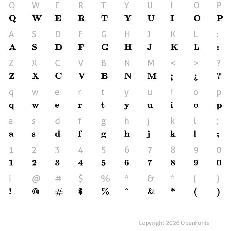 Character Map of jsMath-cmbx10 cmbx10