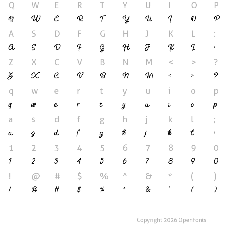 Character Map of Jungle Rumble Regular