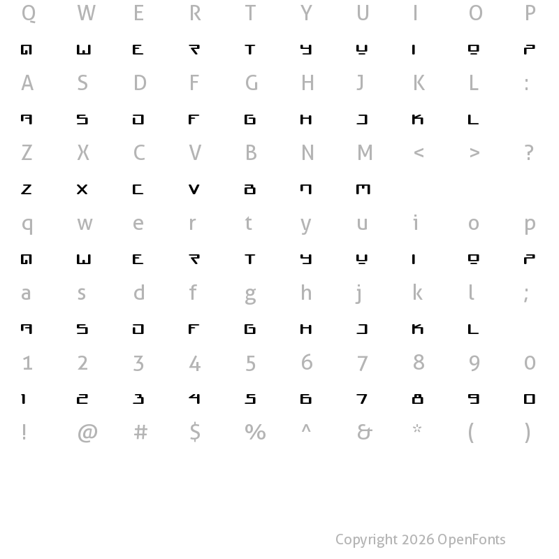 Character Map of Juno Reactor Regular