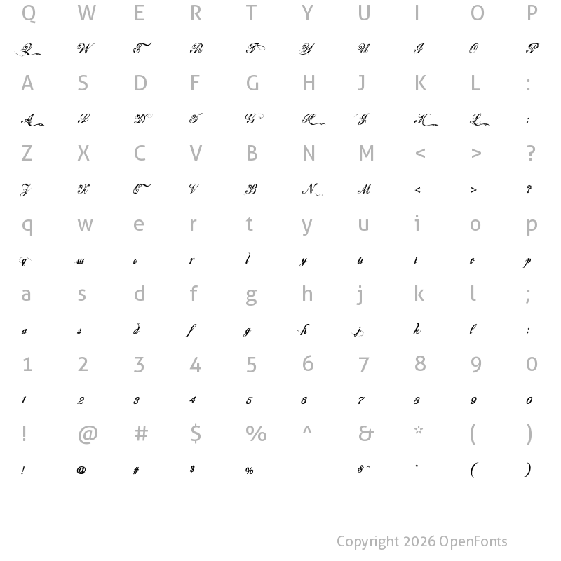 Character Map of Justice by Dirt2 Regular
