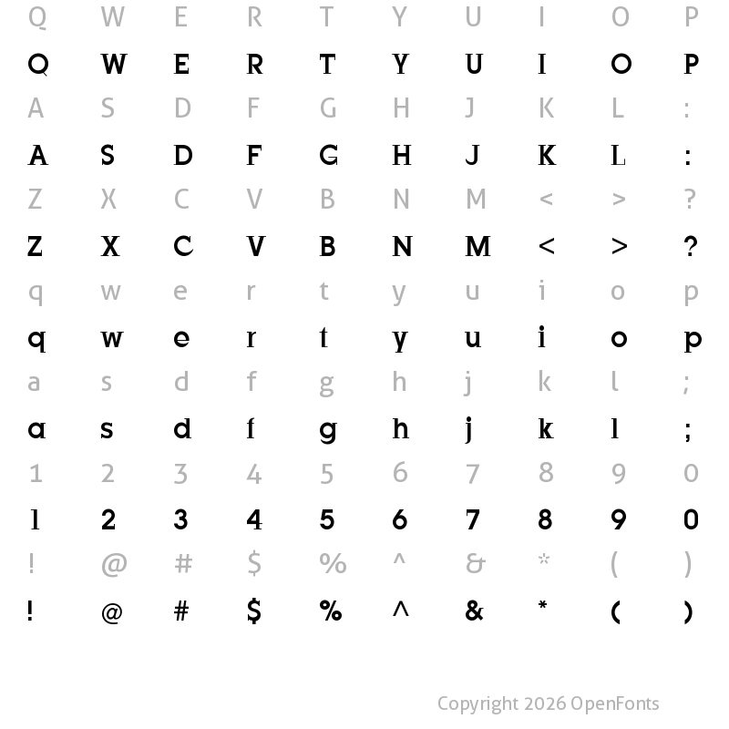 Character Map of JustOldFashion Regular