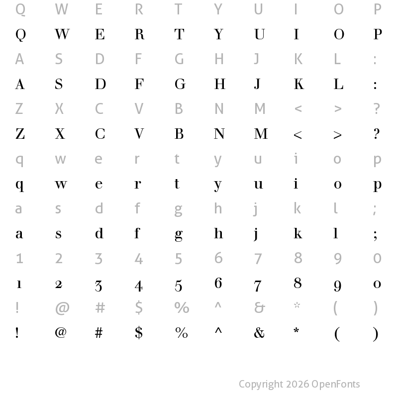Character Map of Justus Oldstyle
