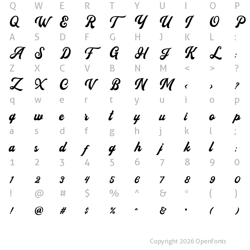 Character Map of Kaebumen Regular
