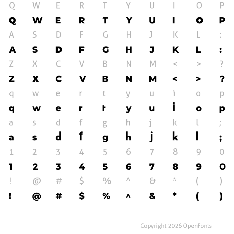 Character Map of Kamen Rider PreCure 20th Official CGI Font Fox Regular