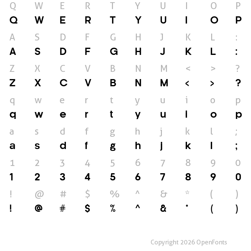 Character Map of Kamerik205 Regular 3