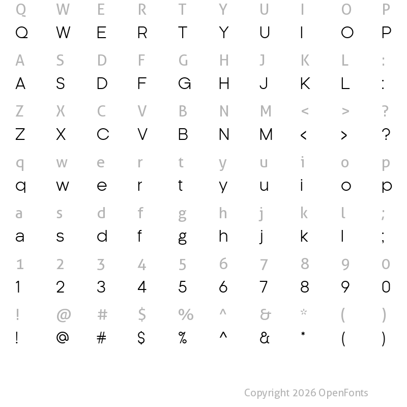 Character Map of Kamerik205 Regular 6