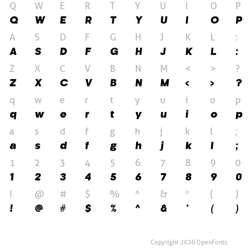 Character Map of Kamerik205 Regular 7