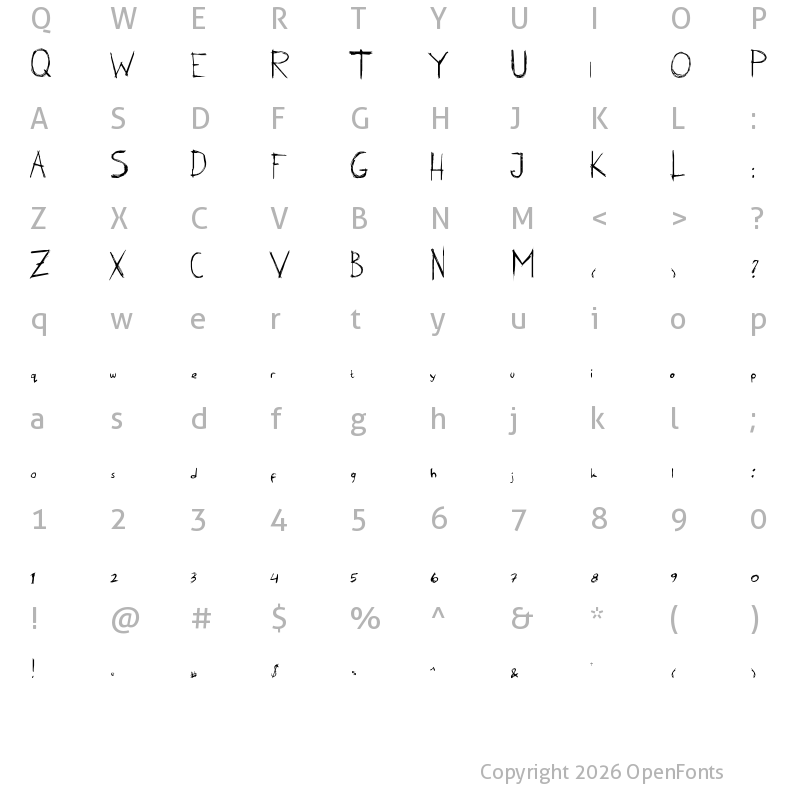 Character Map of Karen_erc_2006 Regular