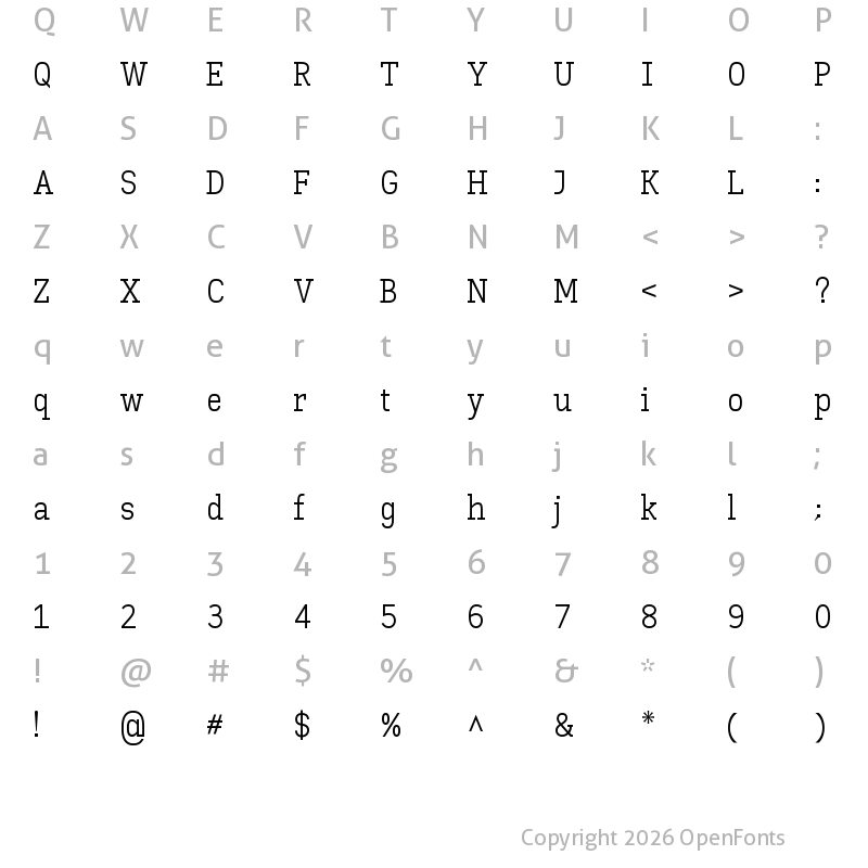 Character Map of Kay Pho Du Regular