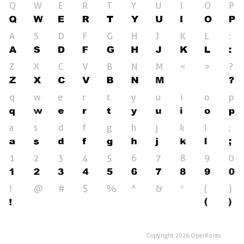 Character Map of Keep Singing Regular