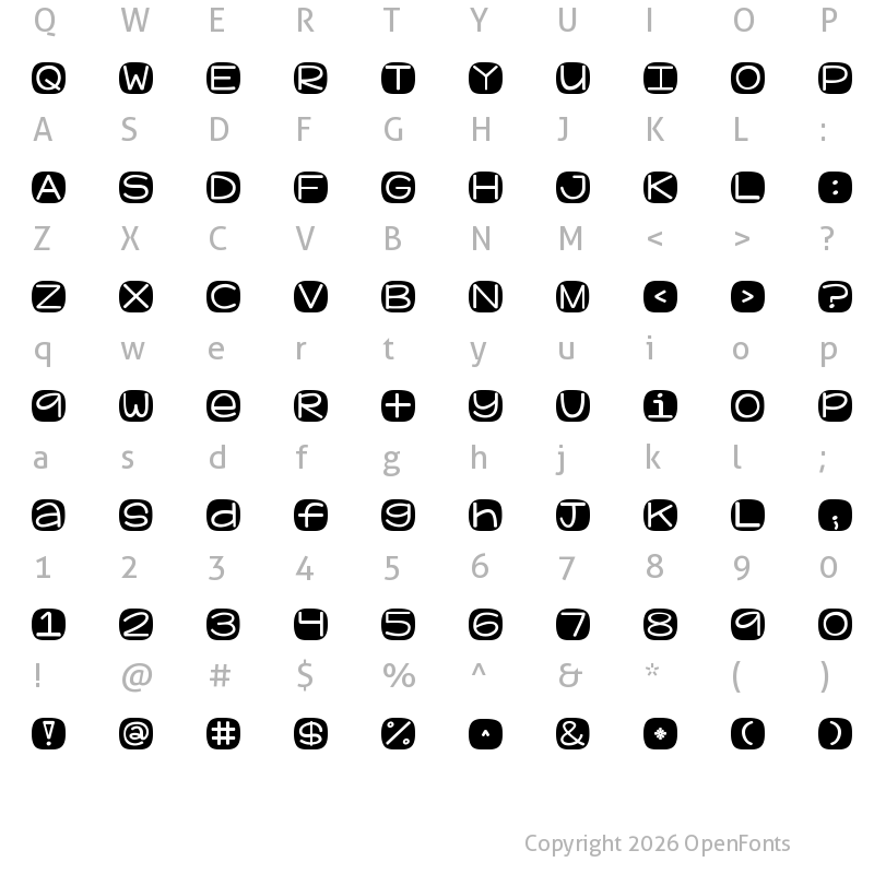 Character Map of KG Geronimo Blocks Regular