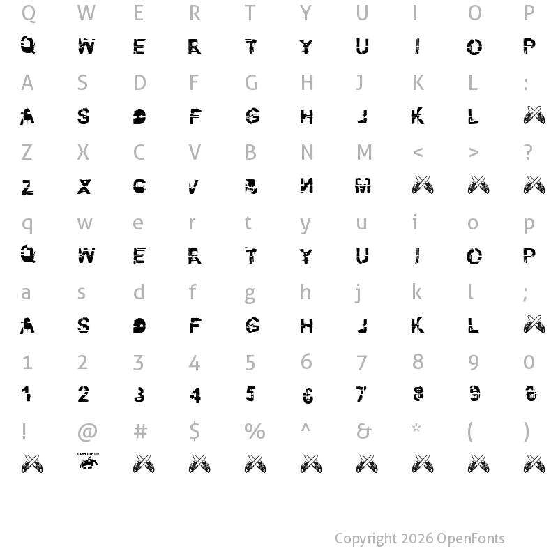 Character Map of kibblez no bitz Regular