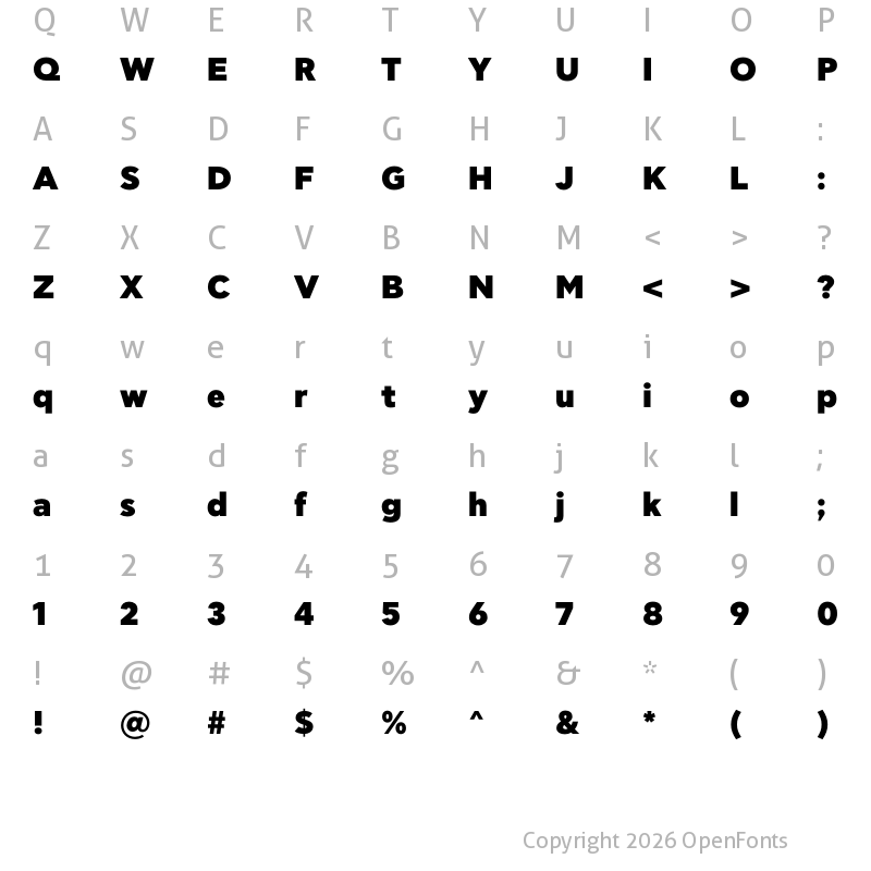 Character Map of KIDS Rikai Black